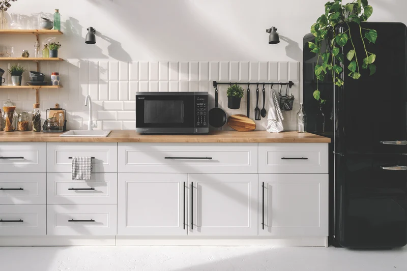 Sharp 32L 1100W Airfry Convection Microwave Black Stainless Steel