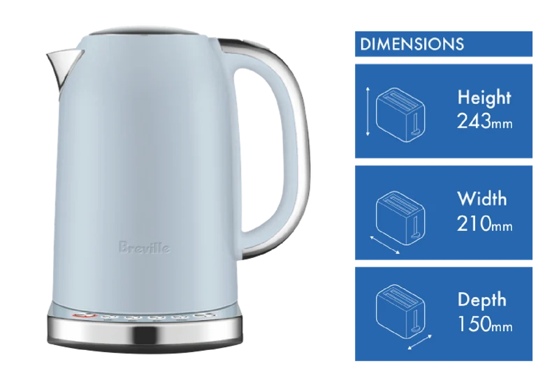 Breville The Temp Set Kettle Pale Dusky Blue
