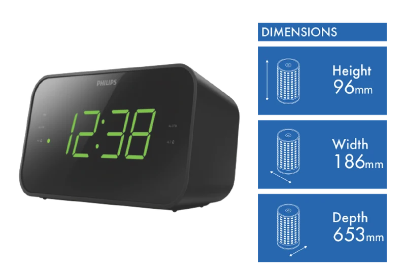 Philips Alarm Clock Large Display