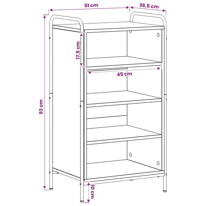 Mobile per scarpe 51 x 36,5 x 93 cm Legno ingegnerizzato 8014006