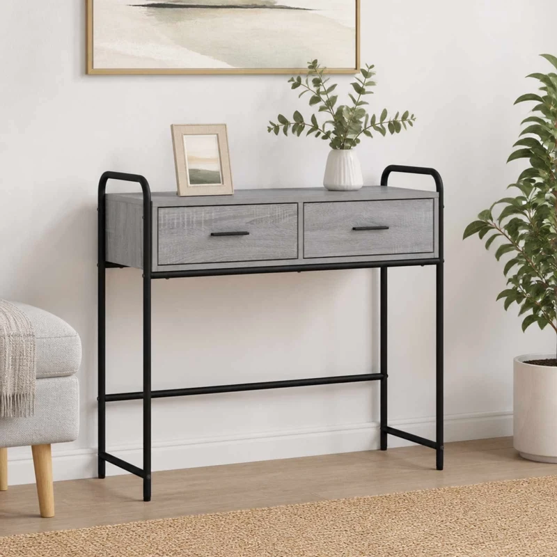 Tavolo consolle Sonoma grigio 90 x 33 x 80,5 cm 8013977