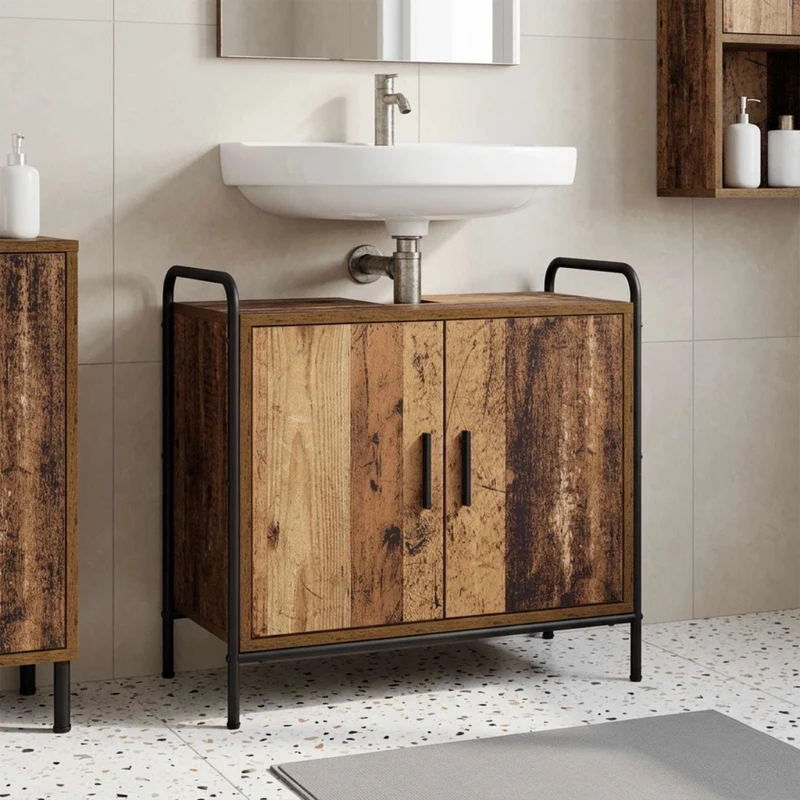 Mobile da Bagno Legno antico 65,5 x 34 x 61 cm 8014062