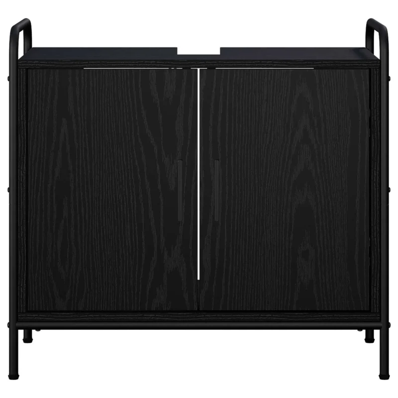 Mobile da Bagno Rovere Nero 65,5 x 34 x 61 cm 8014058