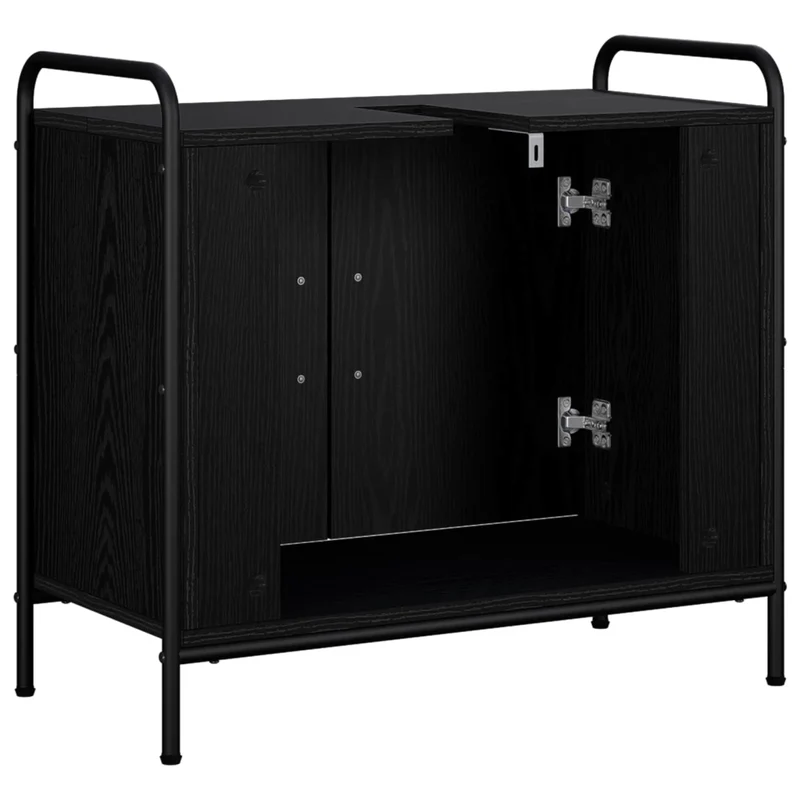 Mobile da Bagno Rovere Nero 65,5 x 34 x 61 cm 8014058