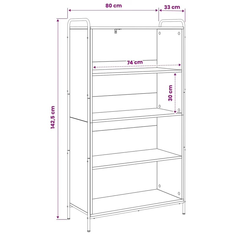 Armadio per Libri 55,5 x 33 x 174 cm Legno ingegnerizzato 8013936
