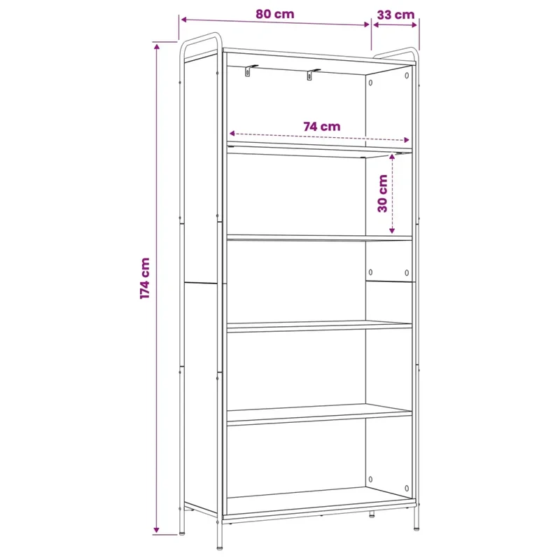 Armadio per Libri 55,5 x 33 x 174 cm Legno ingegnerizzato 3434085