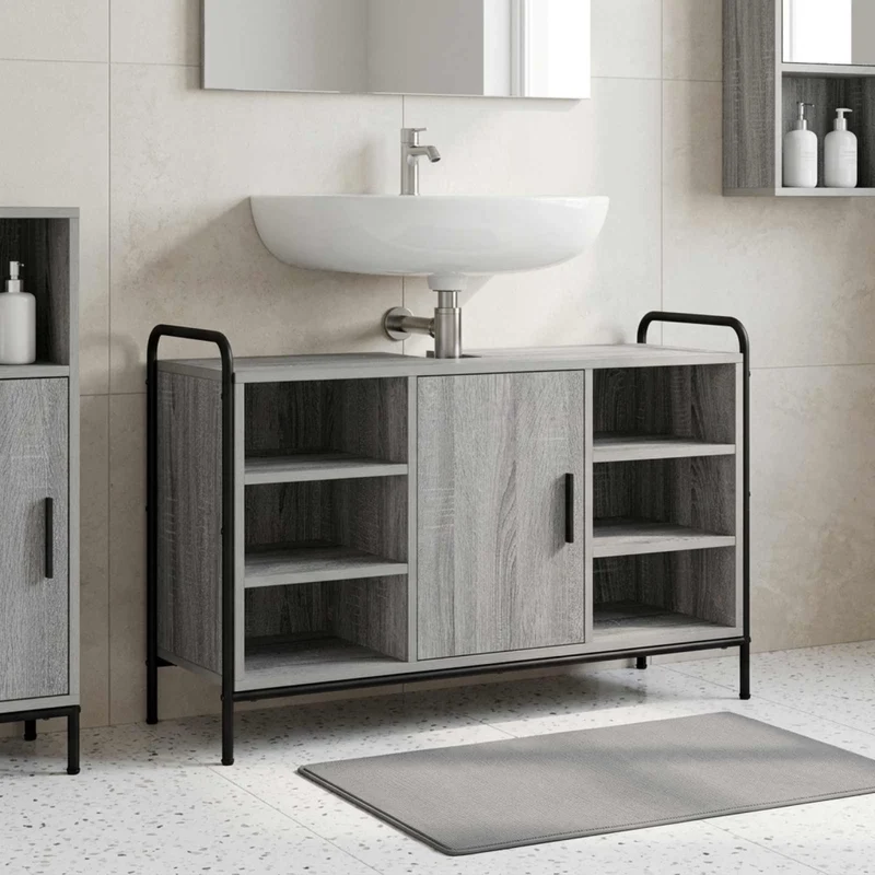 Mobile da Bagno Sonoma grigio 95 x 34 x 61 cm 8014079