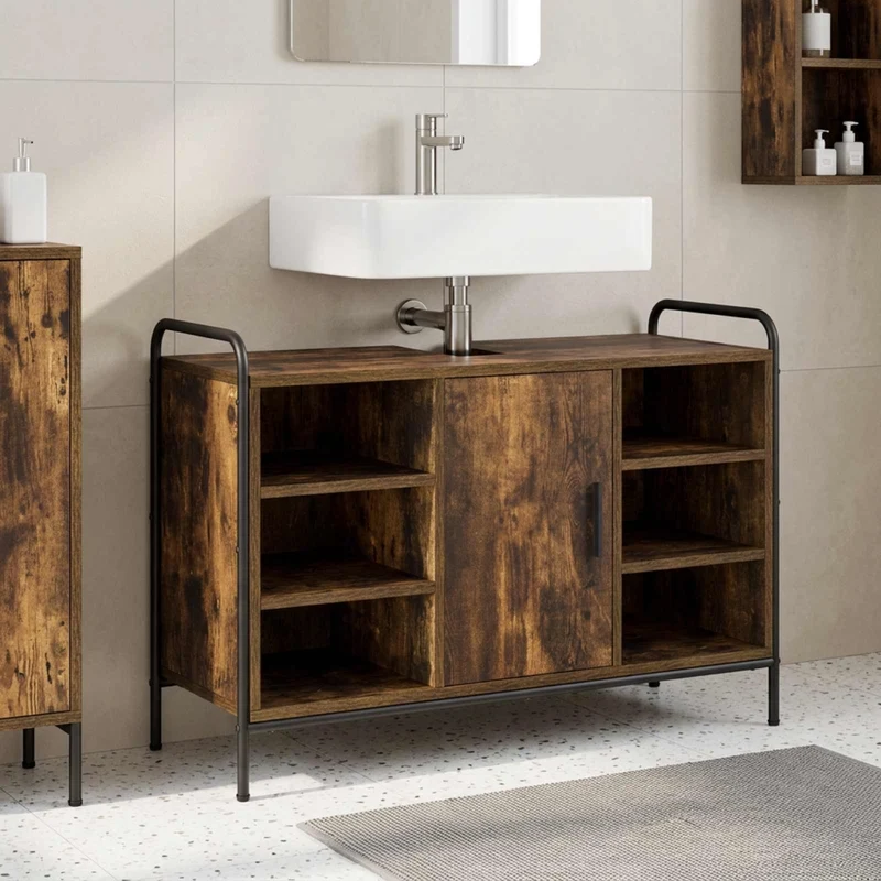 Mobile da Bagno Rovere Fumo 95 x 34 x 61 cm 8014078