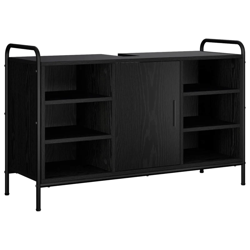 Mobile da Bagno Rovere Nero 95 x 34 x 61 cm 8014076