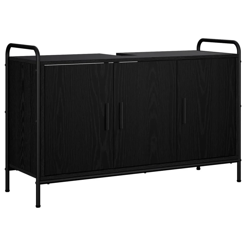 Mobile da Bagno Rovere Nero 95 x 34 x 61 cm 8014064