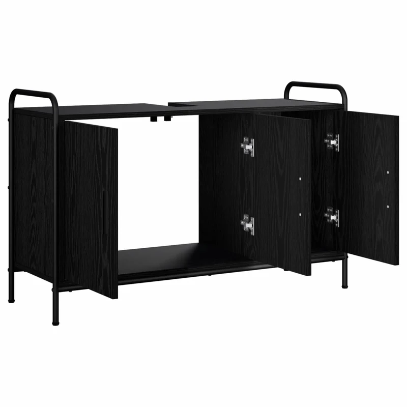 Mobile da Bagno Rovere Nero 95 x 34 x 61 cm 8014064