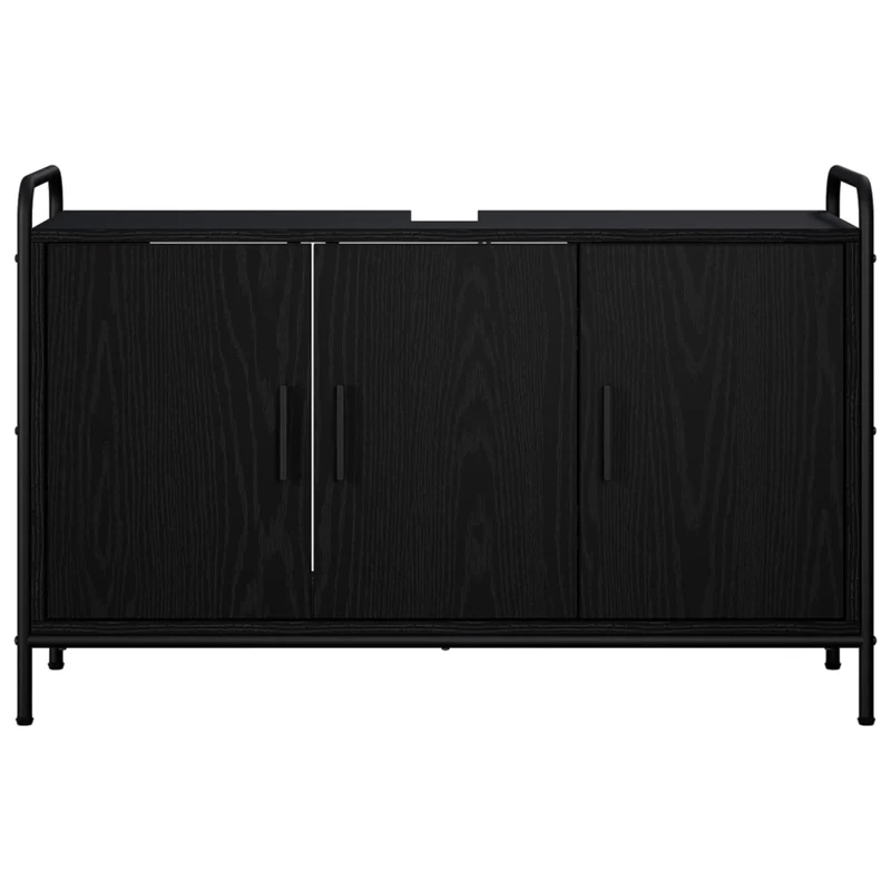 Mobile da Bagno Rovere Nero 95 x 34 x 61 cm 8014064