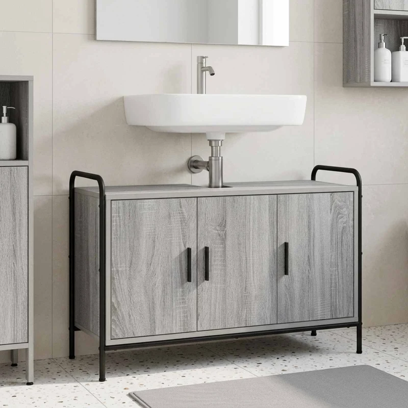 Mobile da Bagno Sonoma grigio 95 x 34 x 61 cm 8014067