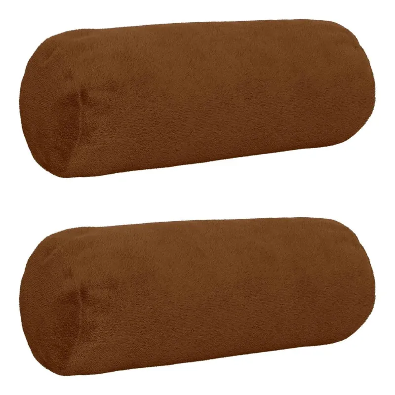 Federa 2 pcs HEERLEN Marrone Chiaro Ø 15 x 40 cm Flanella 923437