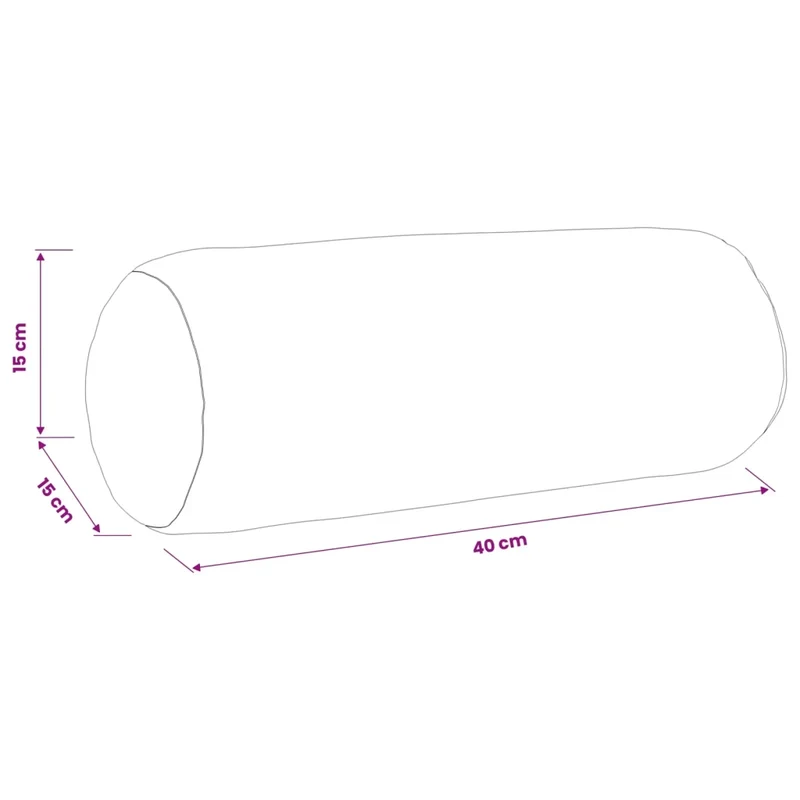 Federa 6 pcs HEERLEN Rosa Ø 15 x 40 cm Flanella 923434