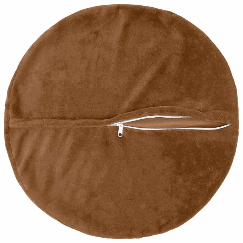 Federa 2 pcs HEERLEN Marrone Chiaro Ø 60 cm Flanella 923113
