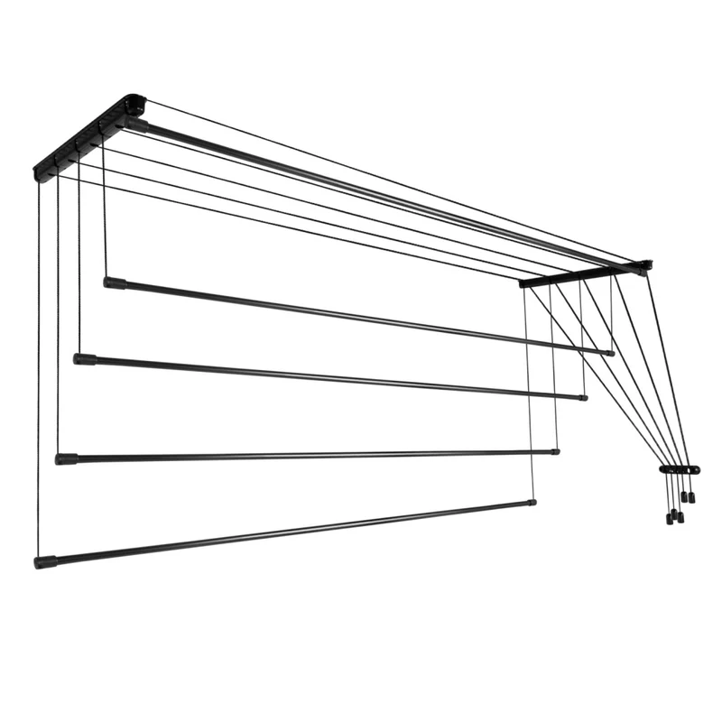 KADAX Suszarka sufitowa 5x180cm czarna AV180-P5St