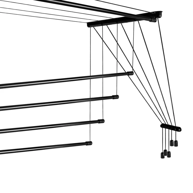 KADAX Suszarka sufitowa 5x180cm czarna AV180-P5St