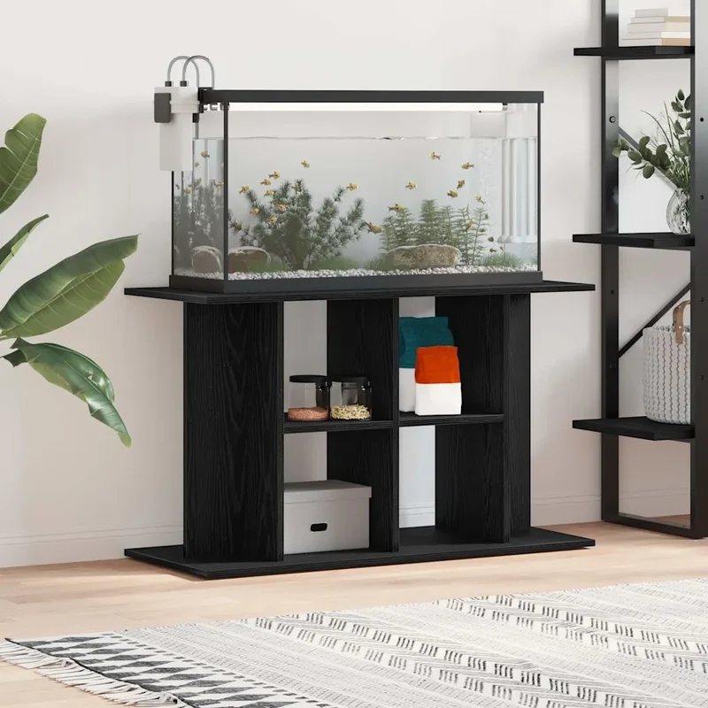 Supporto per acquario in rovere nero 100x40x60 cm 862150