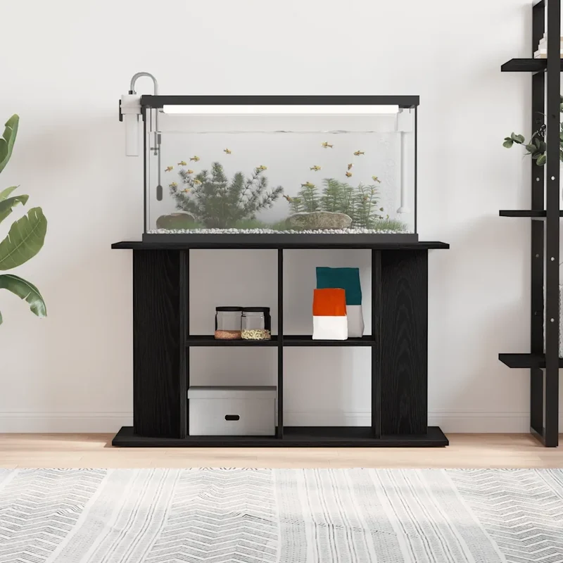 Supporto per acquario in rovere nero 100x40x60 cm 862150
