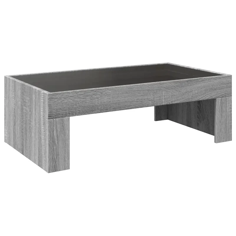 Tavolino da Salotto con LED Infinity Grigio Sonoma 90x50x30 cm 847621