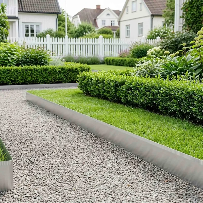 Bordura per Prato 10 m x 30 cm Acciaio zincato Argento 42030382