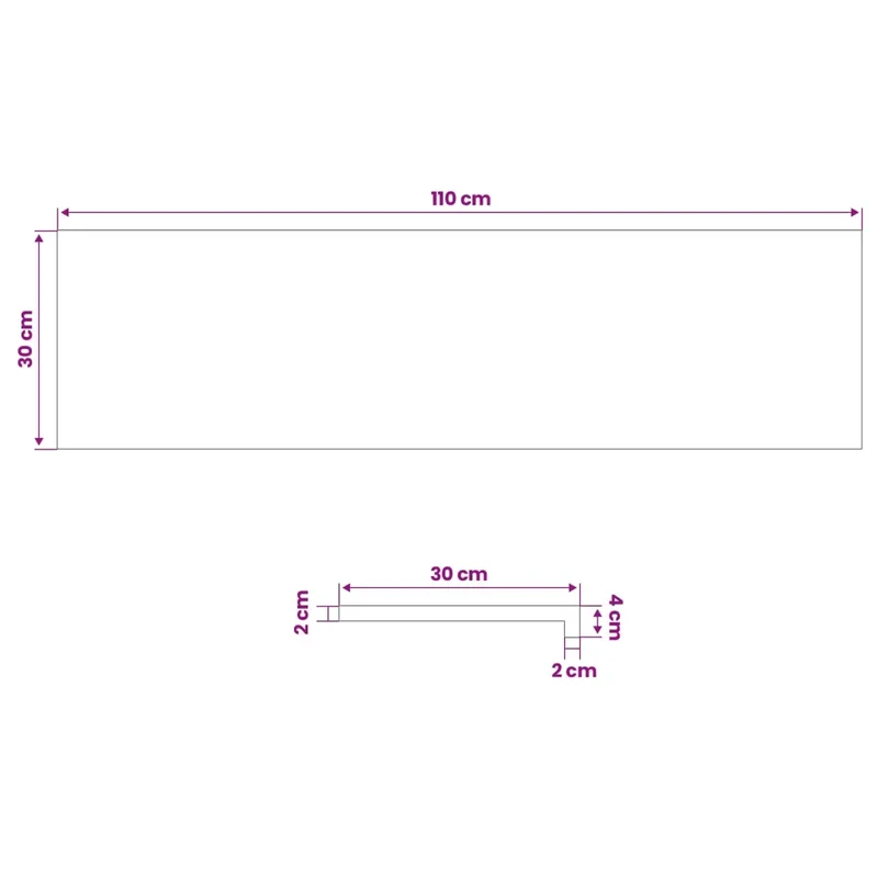 Gradini per Scale 8 pz 110 x 30 x 2 cm Marrone 3449379