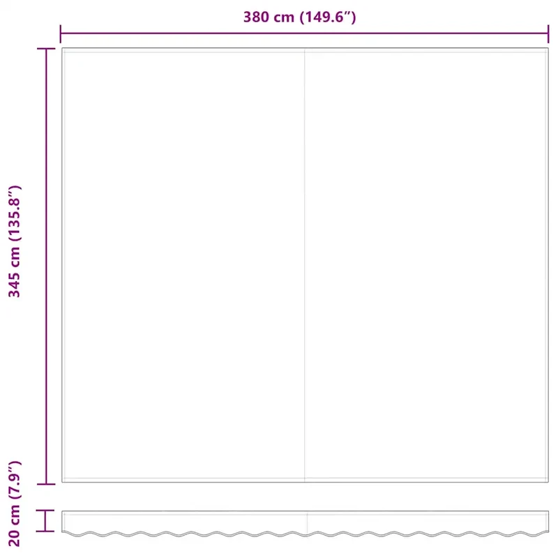 Telo di ricambio per tenda da sole per 4x3.5 m 42000645