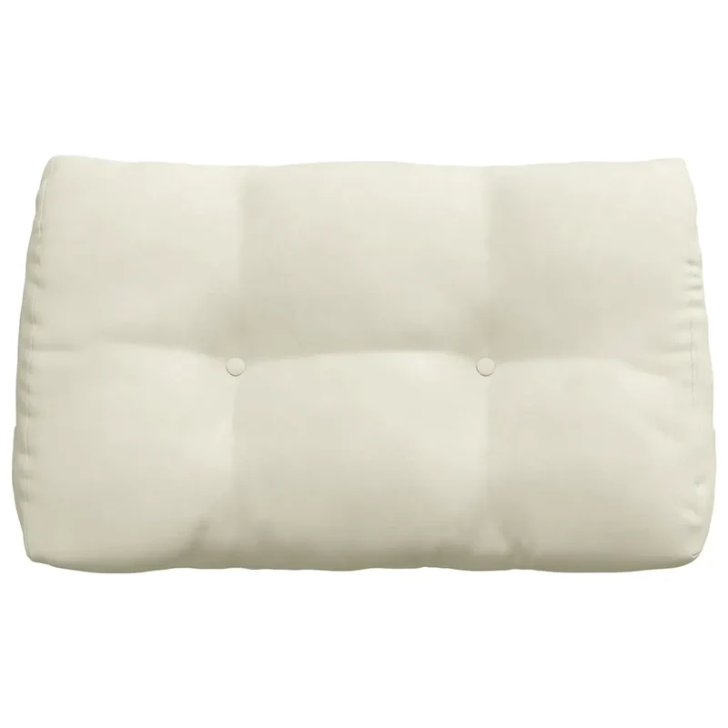 Cuscino per Schiena Crema 80 x 24 x 50 cm Velluto 42014438