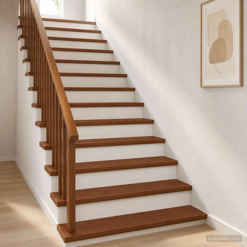 Gradini per Scale 8 pz 100 x 25 x 2 cm Marrone Scuro 3449384