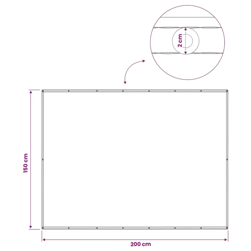 Schermo di Privacy per Balcone 150 x 200 cm 42036542