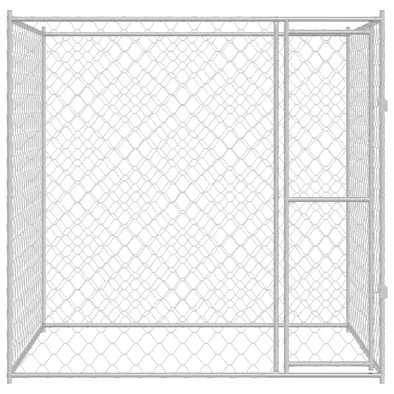Gabbia per cani Argento 200 x 200 x 200 cm Acciaio zincato 42009134