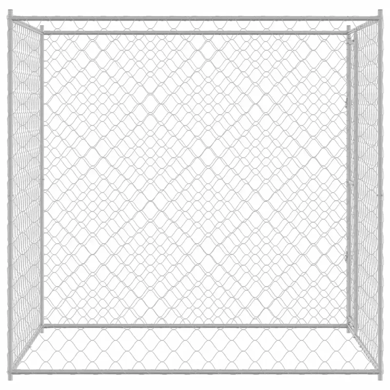 Gabbia per cani Argento 200 x 200 x 200 cm Acciaio zincato 42009134