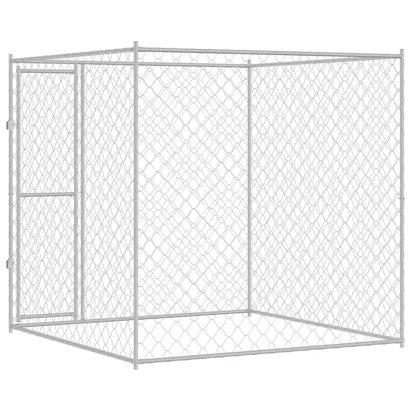 Gabbia per cani Argento 200 x 200 x 200 cm Acciaio zincato 42009134