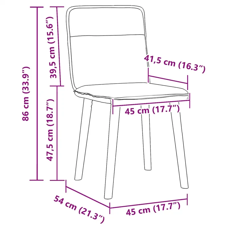 Sedie da Pranzo 2 pz Blu in Tessuto 4101228