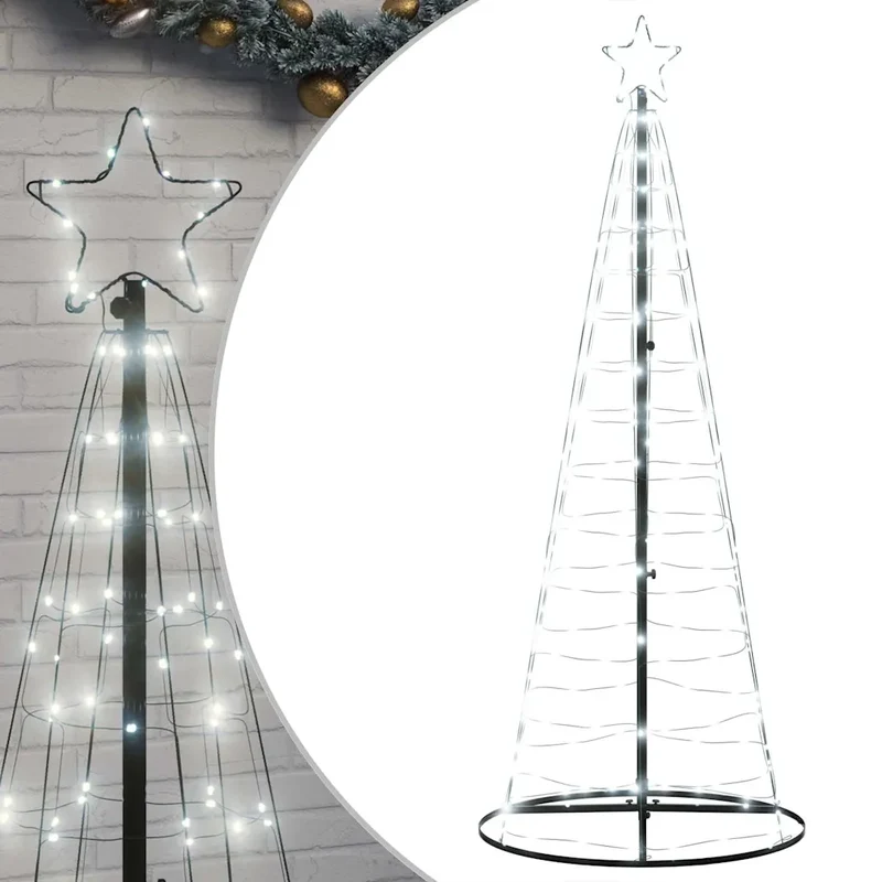 Albero di Natale a LED 200 LED Bianco Freddo 180 cm 4016449