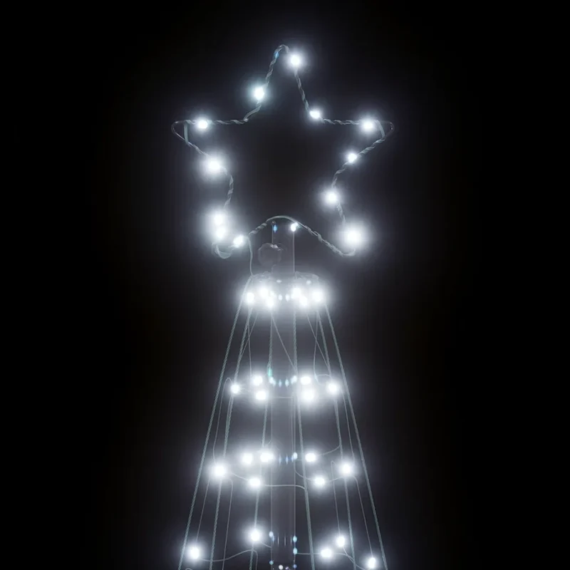 Albero di Natale a LED 200 LED Bianco Freddo 180 cm 4016449