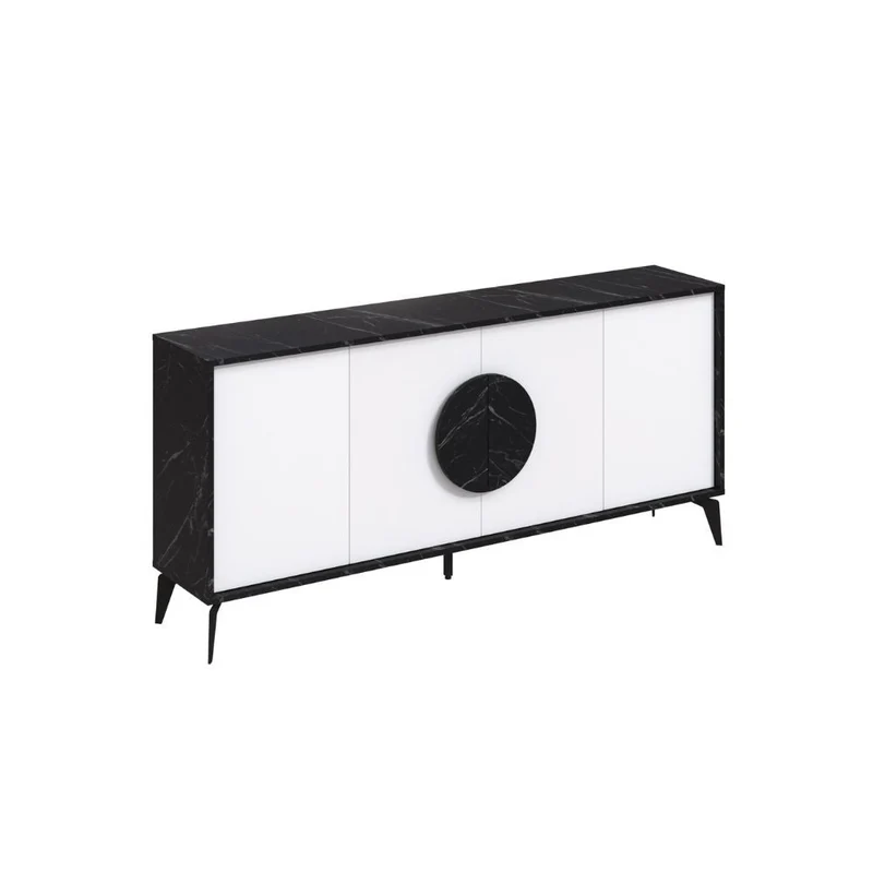 Madia 4 Ante 180x35,6x82 cm in MDF Gora Bianco
