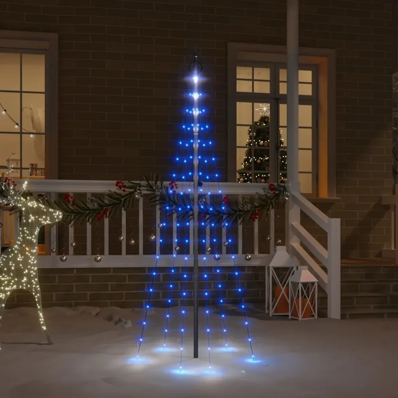 Albero di Natale Pennone Blu 108 LED 180 cm 343520