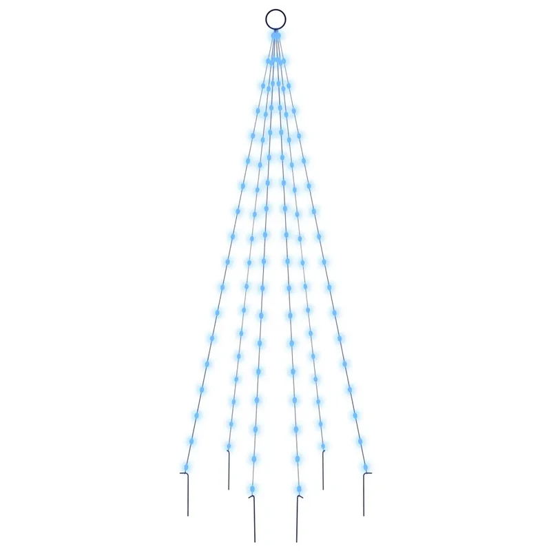 Albero di Natale Pennone Blu 108 LED 180 cm 343520