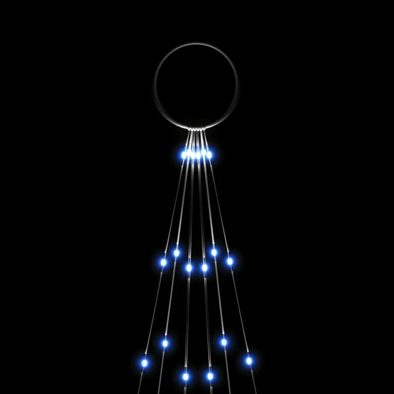 Albero di Natale Pennone Blu 108 LED 180 cm 343520