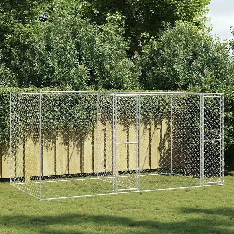 Gabbia per cani Argento 400 x 200 x 200 cm Acciaio zincato 3368306