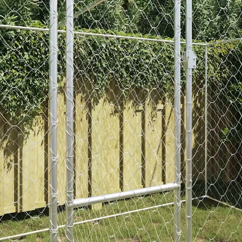 Gabbia per cani Argento 400 x 200 x 200 cm Acciaio zincato 3368306