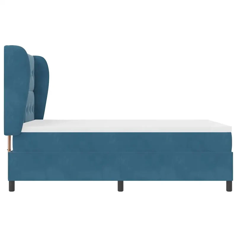 Letto a molle con testiera Blu Scuro 190 x 140 cm Velluto 3340926