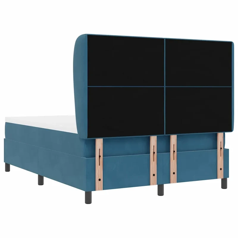 Letto a molle con testiera Blu Scuro 190 x 140 cm Velluto 3340926