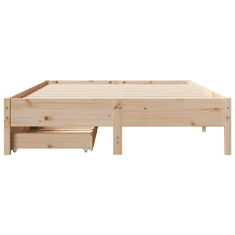 Letto senza Materasso 135x190 cm in Legno Massello di Pino 3301725