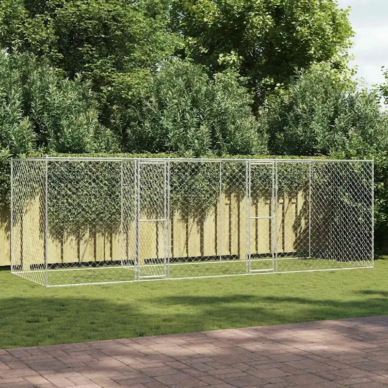 Gabbia per cani Argento 600 x 200 x 200 cm Acciaio zincato 3368312