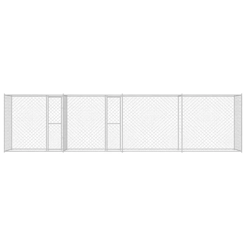 Gabbia per cani Argento 600 x 200 x 200 cm Acciaio zincato 3368312