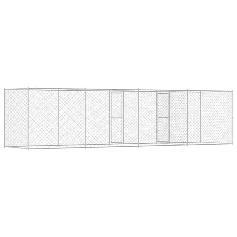 Gabbia per cani Argento 600 x 200 x 200 cm Acciaio zincato 3368312