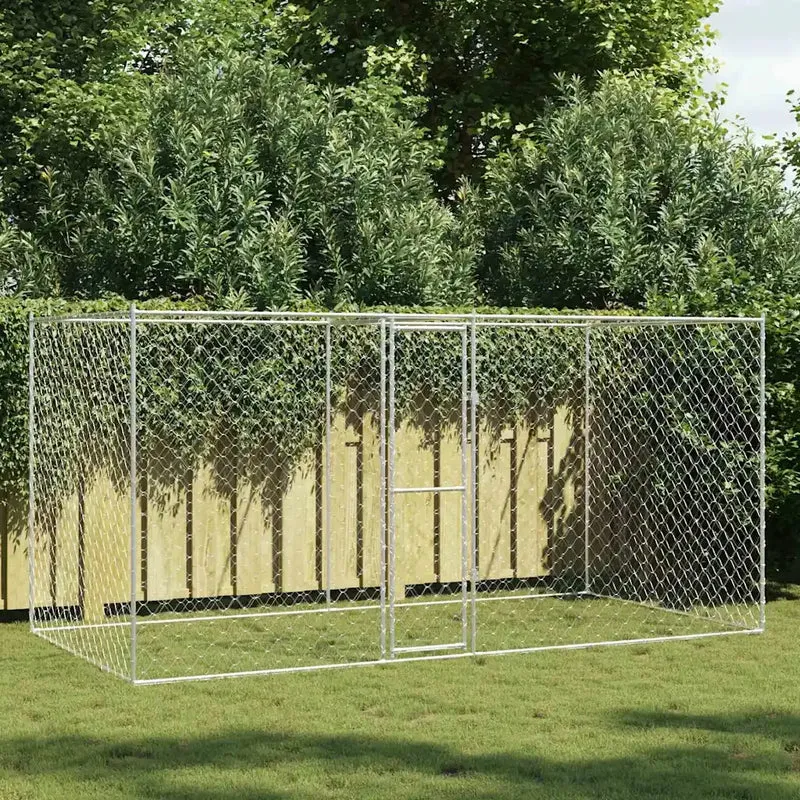 Gabbia per cani Argento 400 x 200 x 200 cm Acciaio zincato 3368309